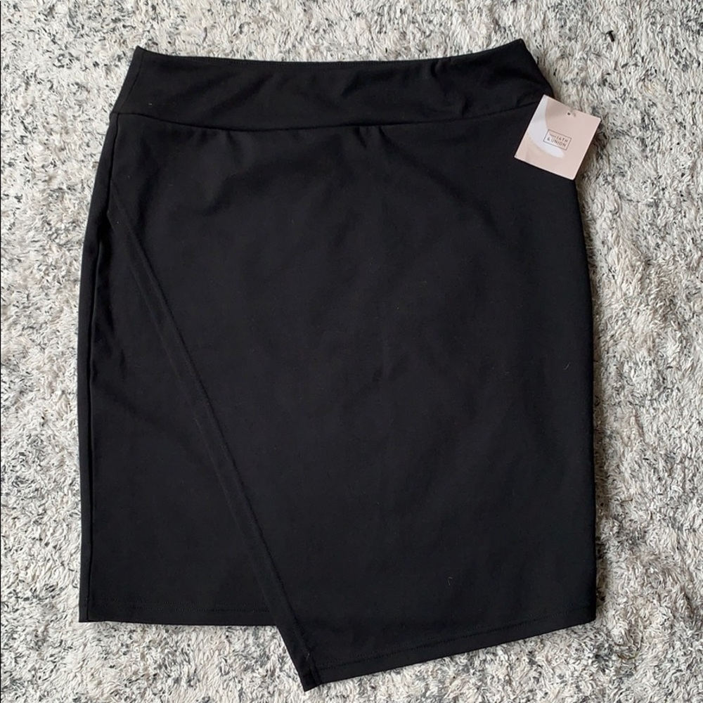 14th& union black pencil skirt
